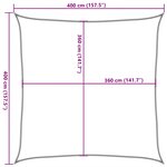 vidaXL Voile d'ombrage 160 g/m² Beige 4x4 m PEHD