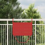 Table de balcon suspendue pliable vidaXL Rouge 60x40 cm Acier