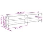 vidaXL Meuble TV Chêne artisanal 200 x 30 x 50 cm