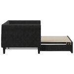 vidaXL Lit de jour avec lit gigogne noir 80x200 cm velours
