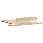 vidaXL Cadre lit avec tables de chevet 135x190cm en bois massif
