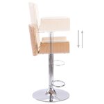 vidaXL Tabouret de bar Crème Similicuir