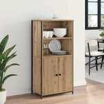 vidaXL Haut Armoire Chêne artisanal 62 x 36 x 121 5 cm