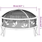 vidaXL Foyer avec tisonnier 50 cm XXL acier
