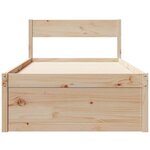 vidaXL Cadre de lit sans matelas 100x200 cm bois massif de pin