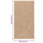 vidaXL Tapis ZIZUR 80x150 cm aspect de jute intérieur et extérieur