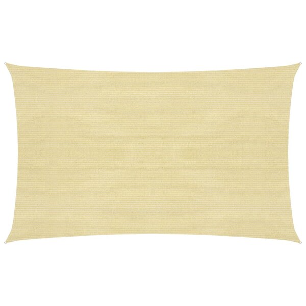 vidaXL Voile d'ombrage 160 g/m² Beige 2x5 m PEHD