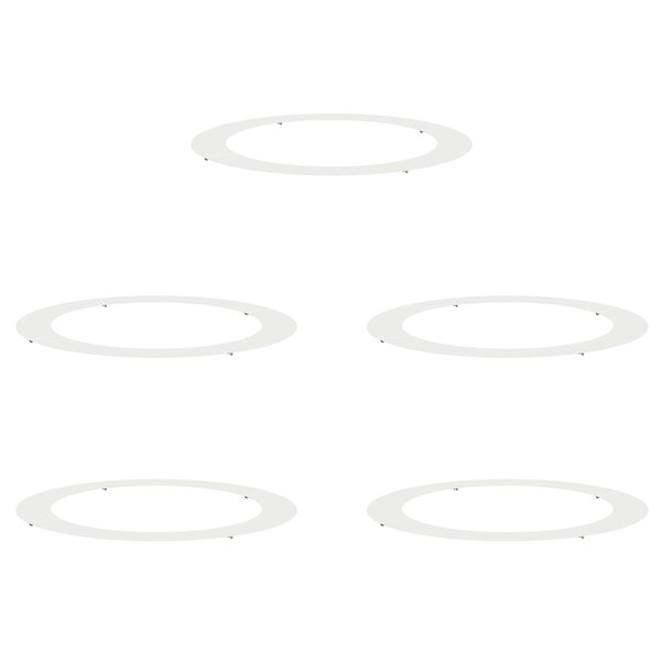vidaXL Planteurs Blancs Blanc Plastique Grand Planteur Blanc Rond