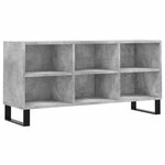 vidaXL Meuble TV gris béton 103 5x30x50 cm bois d'ingénierie
