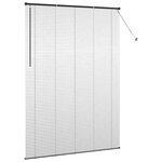 vidaXL Store de Fenêtre avec des rideaux Noir Aluminium