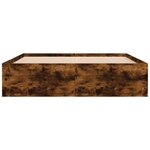 vidaXL Cadre de lit chêne fumé 150x200 cm très grand