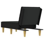 vidaXL Chaise longue noir tissu