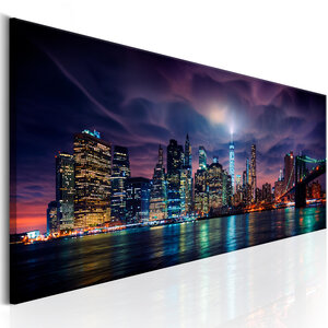 Tableau - new york: dark city l x h en cm 135x45