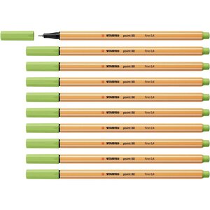 Feutre à Pointe Fine Point 88 - 0 4mm Vert pistache x 10 STABILO