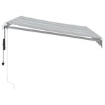vidaXL Auvent rétractable automatique avec LED anthracite et blanc