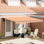 vidaXL Auvent rétractable automatique jaune et orange 400x350 cm