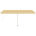 vidaXL Auvent automatique sur pied 500x300 cm Jaune/Blanc