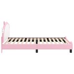 vidaXL Cadre de lit pour enfants avec tête de lit Rose 80 x 200 cm PU