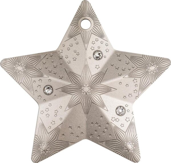 Pièce de monnaie en Argent 5 Dollars g 31.1 (1 oz) Millésime 2024 Holiday Ornament STARRY SKY STAR (PRÉCOMMANDE)