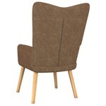 Vidaxl chaise de relaxation avec tabouret taupe tissu
