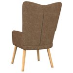 vidaXL Chaise de relaxation avec tabouret Taupe Tissu