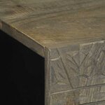 vidaXL Buffet gris clair 60x33 5x75 cm bois de manguier massif