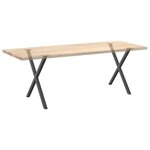 vidaXL Pieds de table à manger en forme de X  2 pièces  anthracite  80 x (72-73) cm  acier