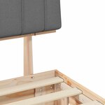 vidaXL Cadre de lit avec tête de lit rembourrée Gris clair