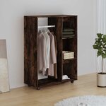 vidaXL Garde-robe Chêne fumé 80x40x110 cm Bois d'ingénierie