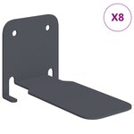 vidaXL Étagère flottante 8 Pièces Anthracite 6 x 10 8 x 6 6 cm
