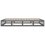 vidaXL Cadre de lit Gris 120x200 cm Bois massif