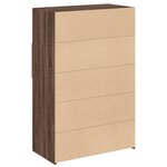 vidaXL Buffet haut chêne marron 80x42 5x124 cm bois d'ingénierie