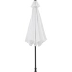 Parasol droit Diam. 3 m – Hauteur ajustable - Mat Aluminium et toile polyester 160g - Blanc