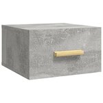 vidaXL Tables de chevet murales 2 Pièces gris béton 35x35x20 cm
