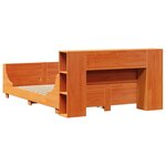 vidaXL Cadre de lit sans matelas cire marron 120x190cm bois pin massif