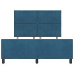 vidaXL Cadre de lit avec tête de lit Bleu foncé 140 x 190 cm Velours