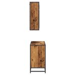 vidaXL Ensemble de mobilier de salle de bain 2 Pièces Bois ancien