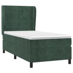 vidaXL Sommier à lattes de lit avec matelas Vert foncé 90x190 cm