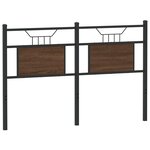 vidaXL Tête de lit chêne marron 137 cm bois d'ingénierie et acier