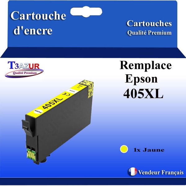 Cartouche compatible avec Epson 405  405 XL pour Epson Workforce Pro WF-4800  WF-4820DWF  WF-4825DWF  WF-4830DTWf Jaune