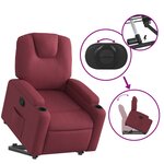 vidaXL Fauteuil inclinable rouge bordeaux tissu