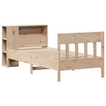 vidaXL Lit bibliothèque sans matelas 90x200 cm bois de pin massif