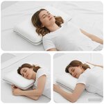 vidaXL Coussin de sommeil Uni Blanc 30 x 50 x 9 cm