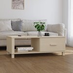 vidaXL Table basse HAMAR Marron miel 100x55x35 cm Bois massif de pin