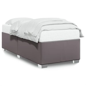 vidaXL Cadre de lit Gris 100x200 cm Similicuir