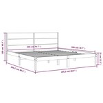 vidaXL Cadre de lit sans matelas 200x200 cm bois massif de pin