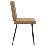 vidaXL Chaises à manger lot de 2 Marron Velours