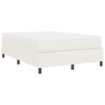 vidaXL Lit à ressorts Crème et Blanc 203 x 140 x 60 cm