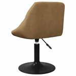 vidaXL Chaises de salle à manger pivotantes 2 Pièces Marron