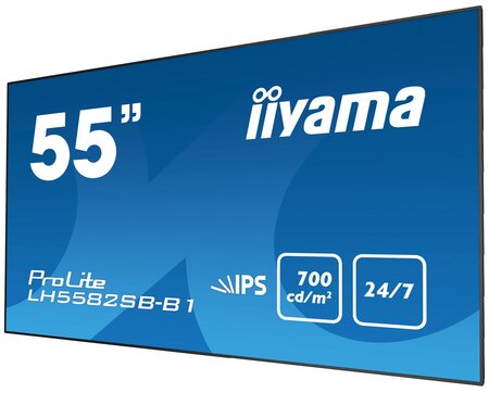 Iiyama lh5582sb-b1 affichage de messages panneau plat de signalisation numérique 138 7 cm (54.6") led 700 cd/m² full hd noir 24/7